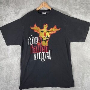 Falling Angel Shirt Mens 3XL Black Red BAT Wear Streetwear Vintage Y2K Tee
